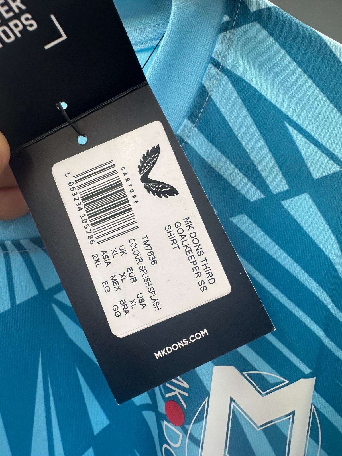 MK Dons 2024/25 - GK Third Shirt - XL - BNWT