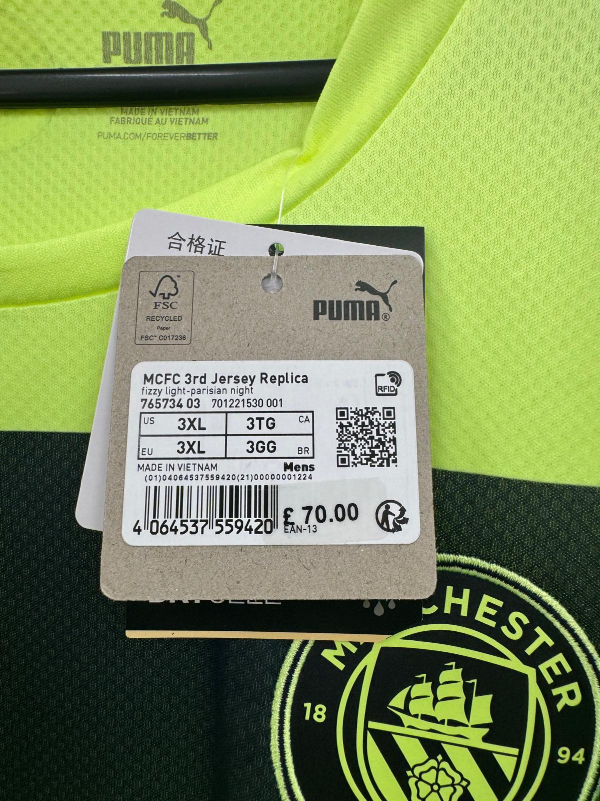 Manchester City 2022/23 - Third Shirt - 3XL - BNWT