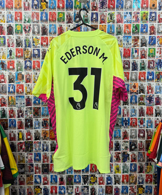 Manchester City 2023/24 Player Issue Spec Goal Keeper Shirt Ederson.M 31 XL (Slim Fit)